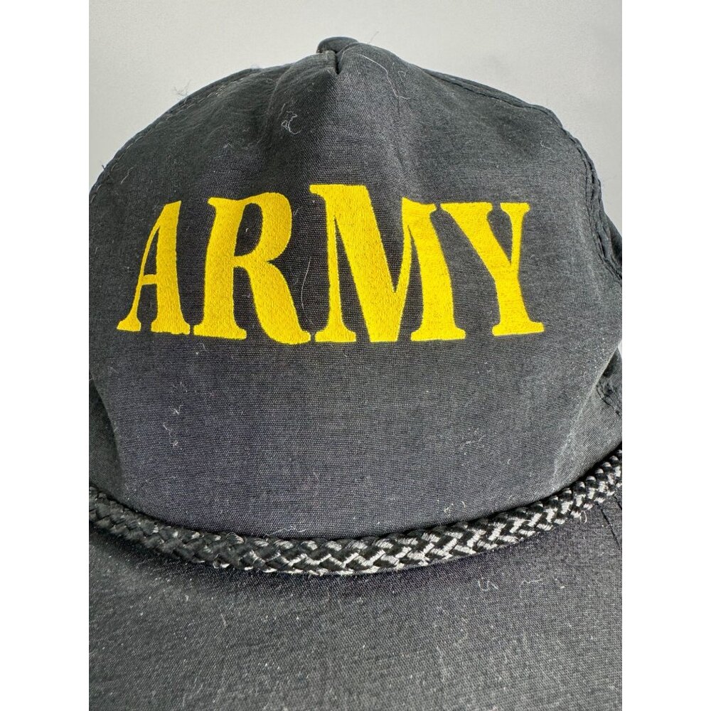 Army Logo Black Nylon Snapback Hat By Yupoong